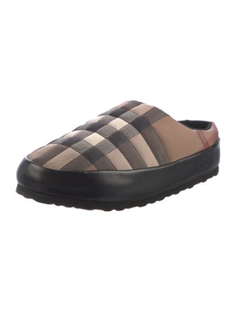 Burberry Nova Check Pattern Nylon Slippers
