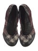 Burberry Nova Check Pattern Leather Ballet Flats