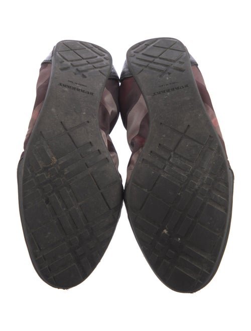 Burberry Nova Check Pattern Leather Ballet Flats