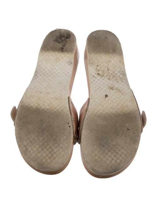 Burberry Nova Check Pattern Leather Slides