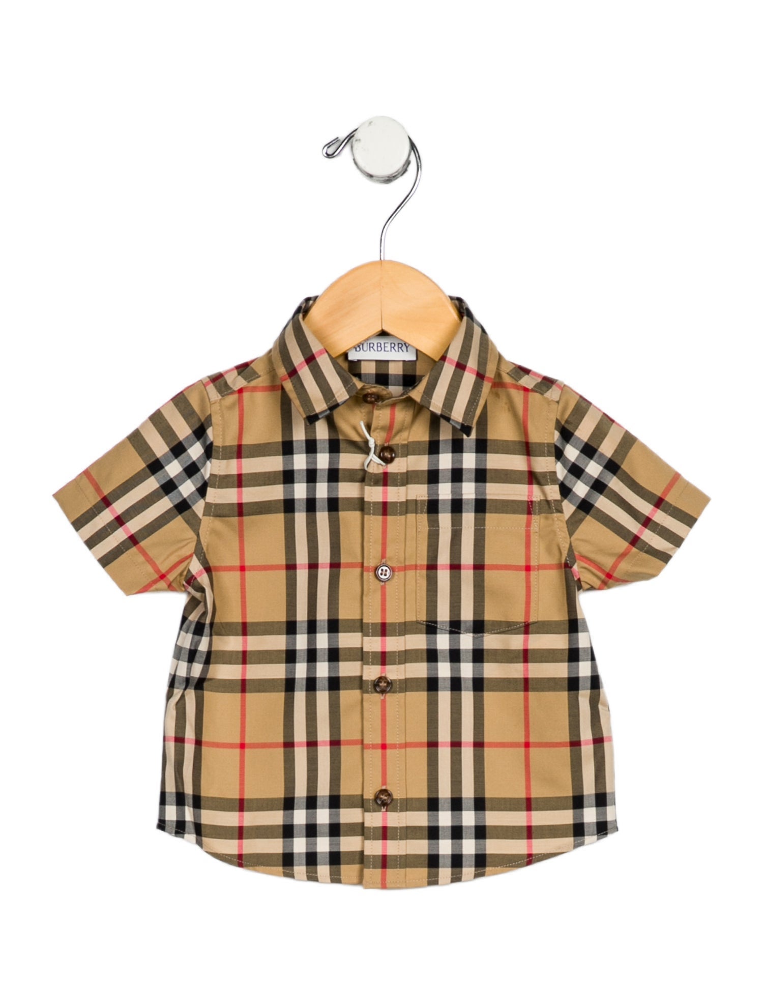 Burberry Infant Boys' Short Sleeve Button Up Shirt w/Tags