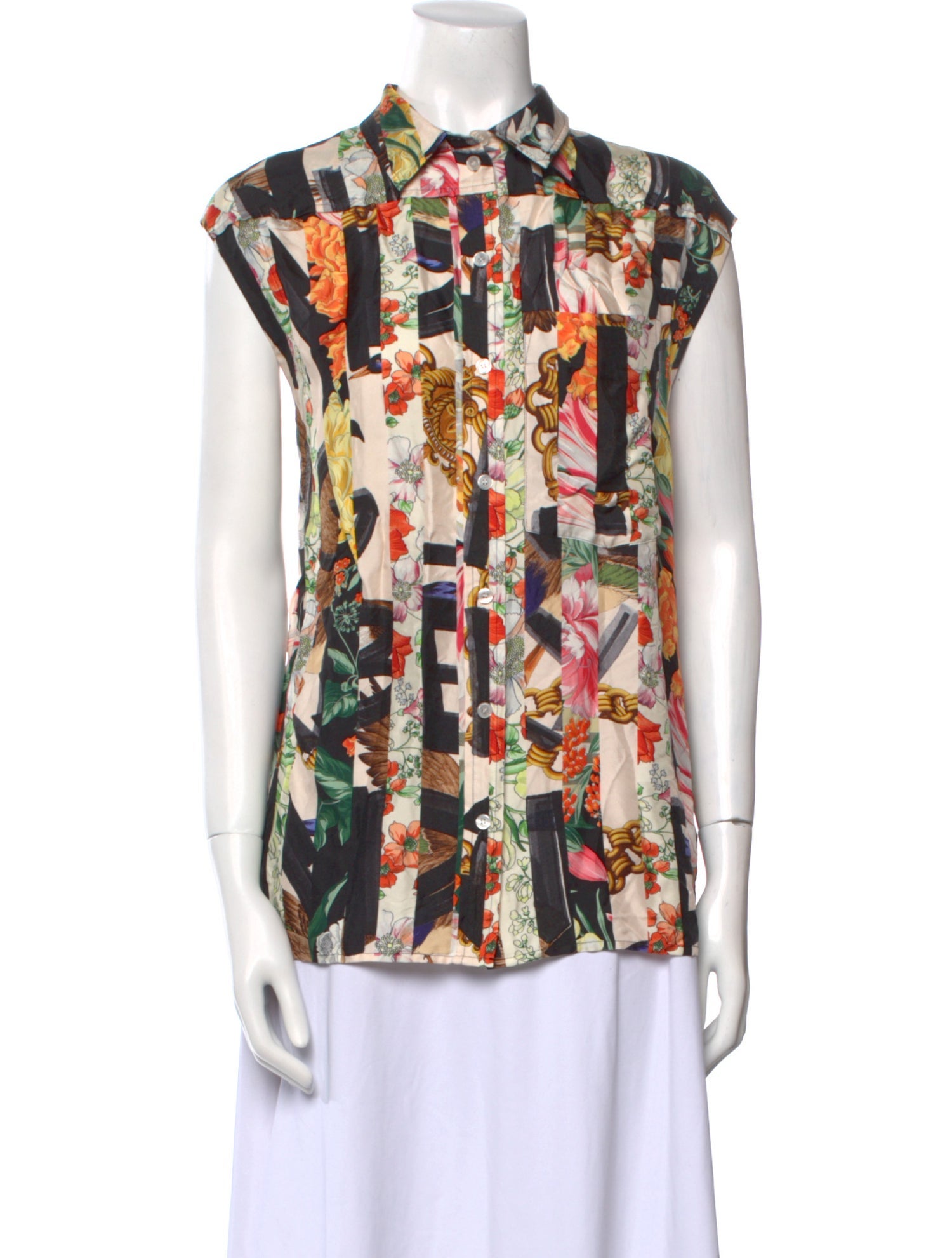 Burberry Silk Floral Print Blouse