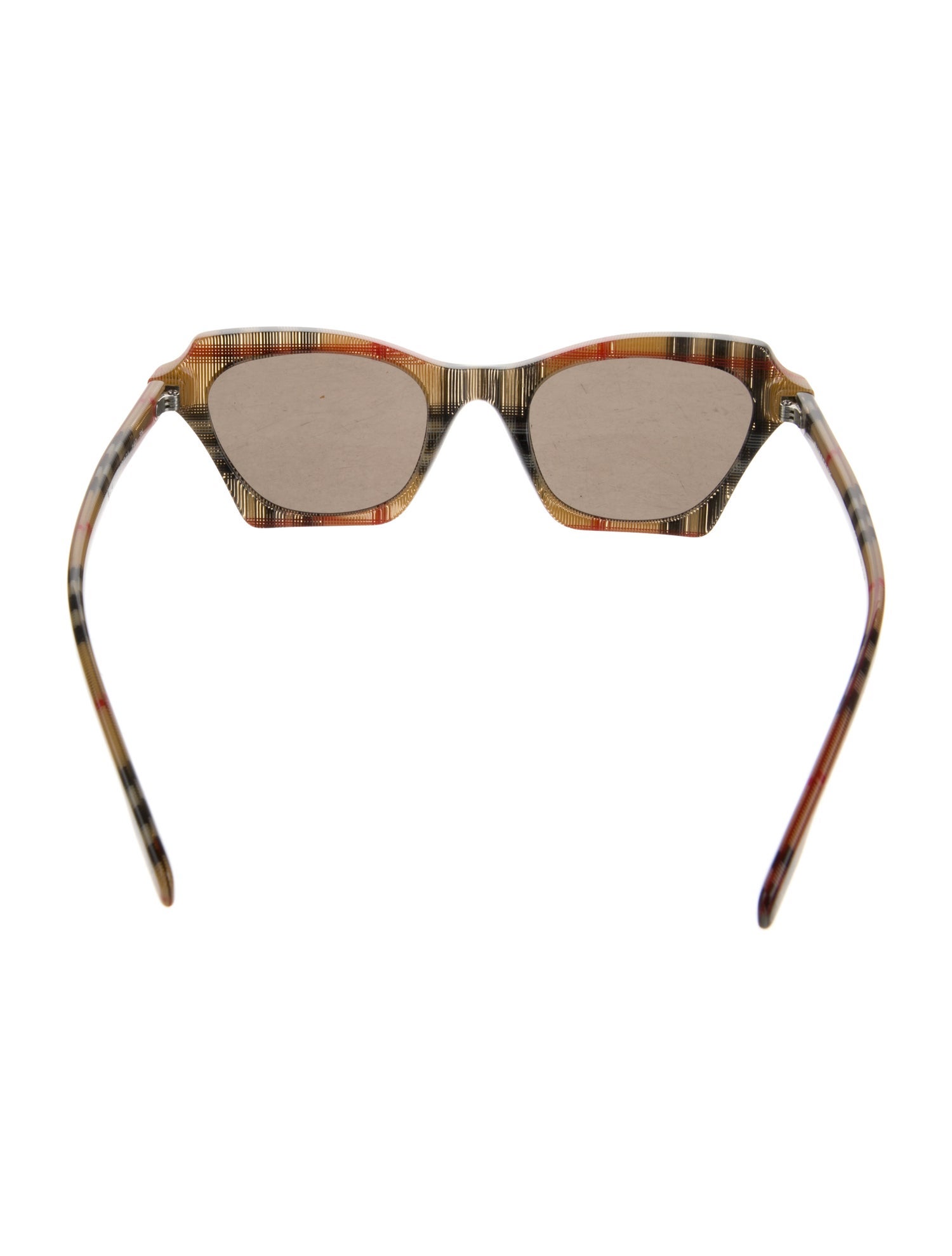 Burberry House Check Pattern Cat-Eye Sunglasses