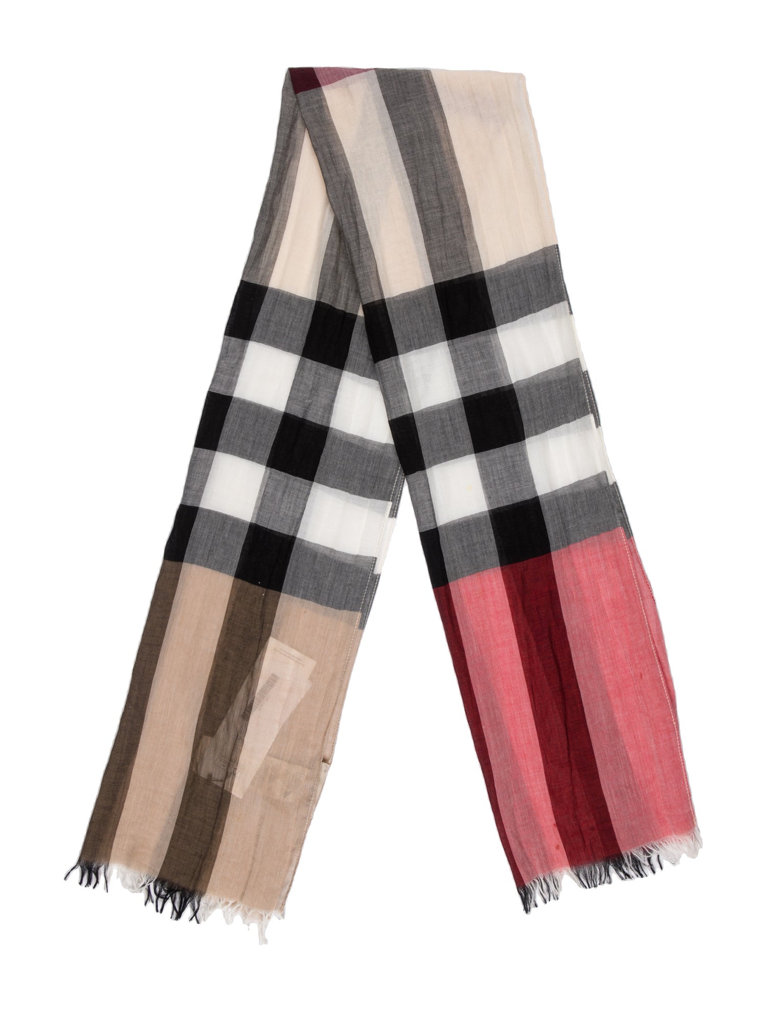 Burberry Plaid Print Scarf