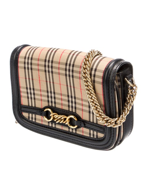 Burberry Horseferry Check Link Flap Bag 1983 Knight Check Canvas