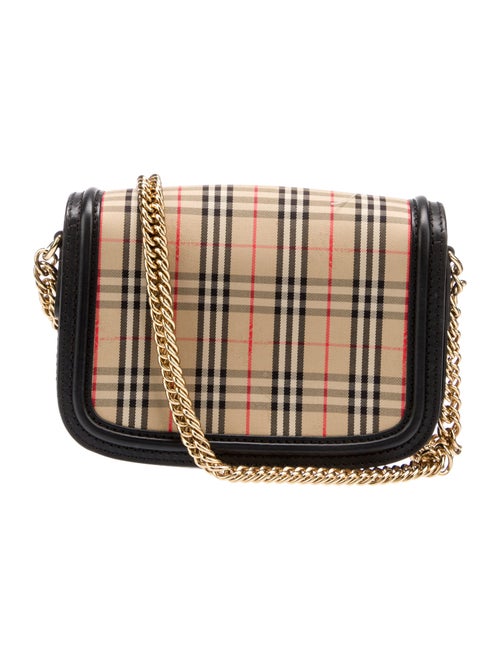 Burberry Horseferry Check Link Flap Bag 1983 Knight Check Canvas