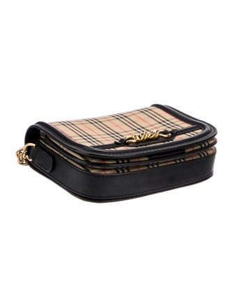 Burberry Horseferry Check Link Flap Bag 1983 Knight Check Canvas