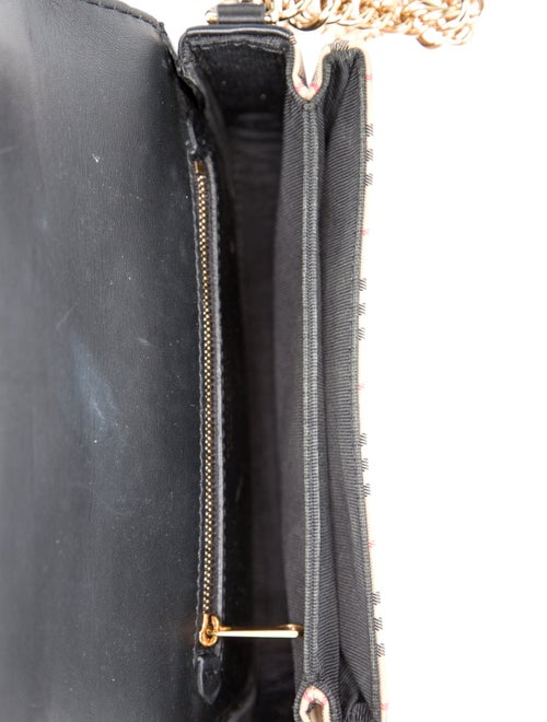 Burberry Horseferry Check Link Flap Bag 1983 Knight Check Canvas