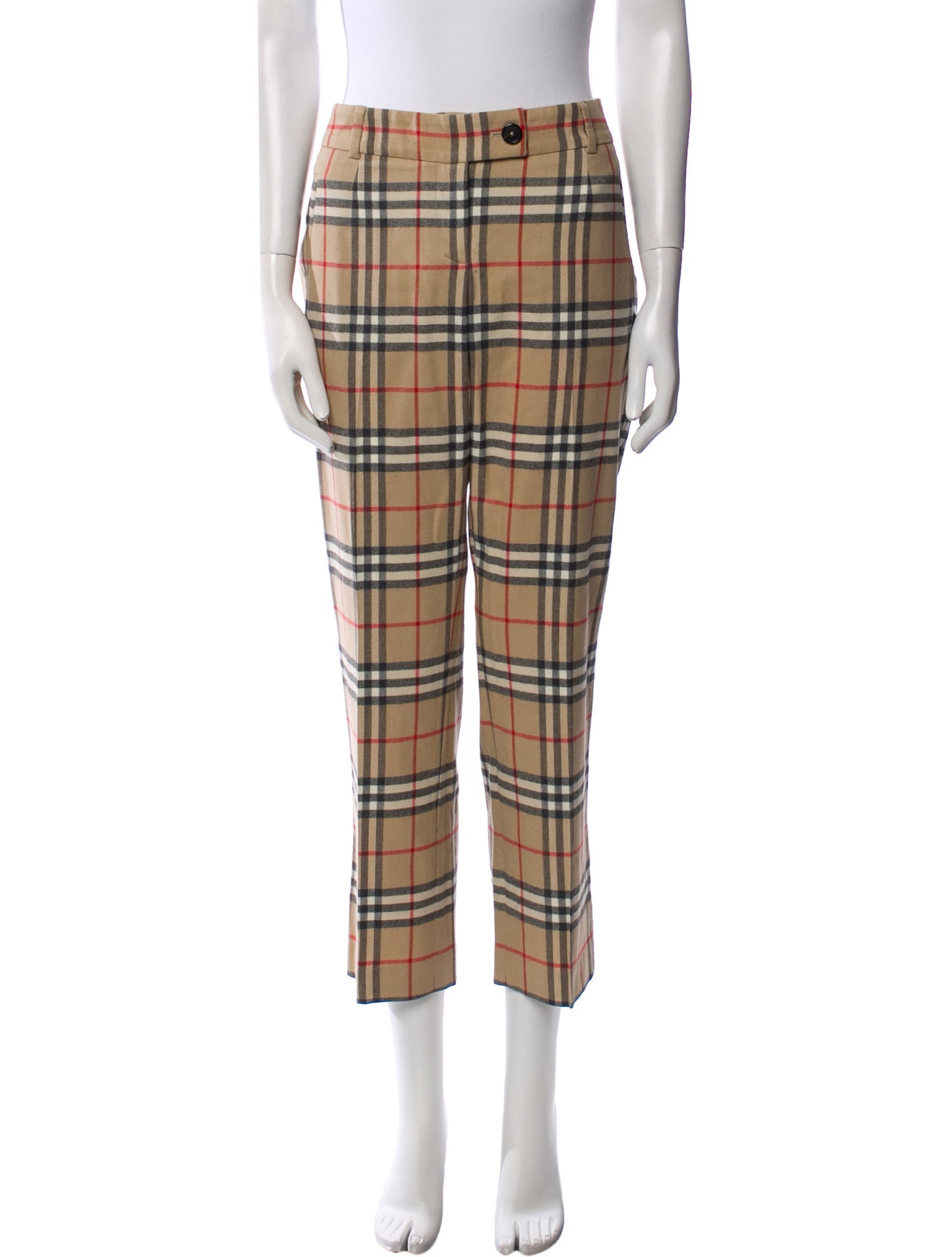 Burberry Wool Straight Leg Pants