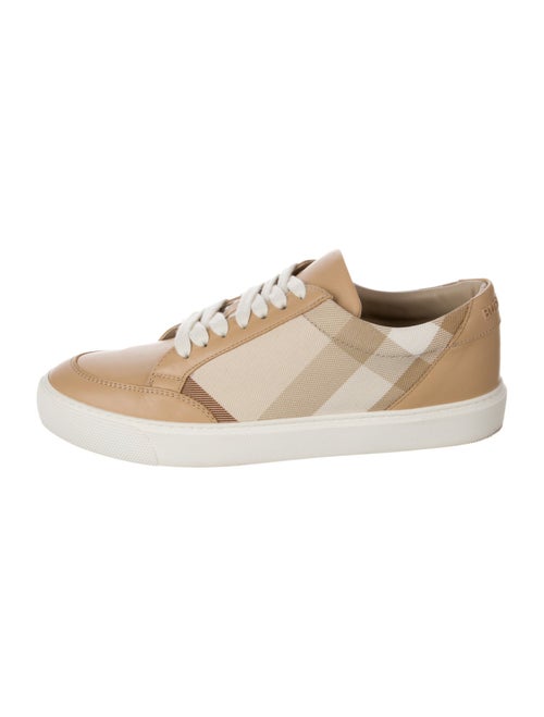 Burberry Nova Check Pattern Leather Sneakers