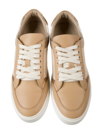 Burberry Nova Check Pattern Leather Sneakers