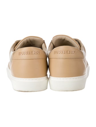 Burberry Nova Check Pattern Leather Sneakers