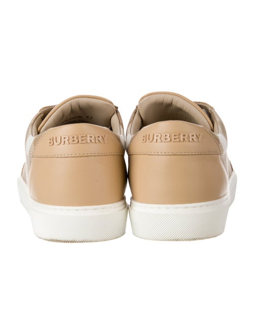Burberry Nova Check Pattern Leather Sneakers