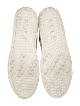Burberry Nova Check Pattern Leather Sneakers