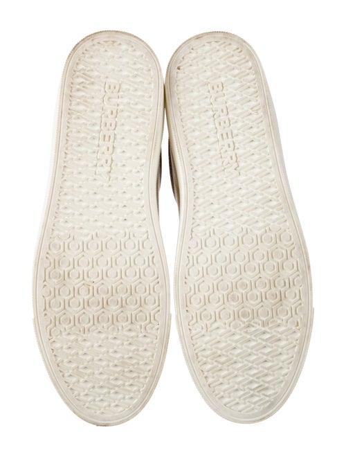 Burberry Nova Check Pattern Leather Sneakers