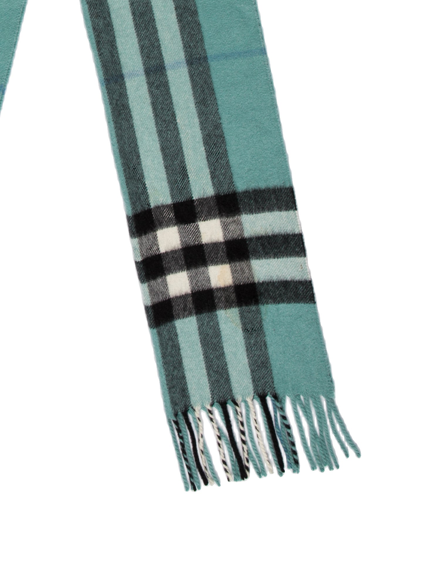 Burberry Cashmere Nova Check Pattern Scarf