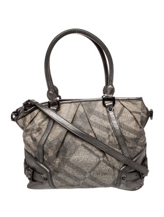 Burberry Canvas Top Handle Bag