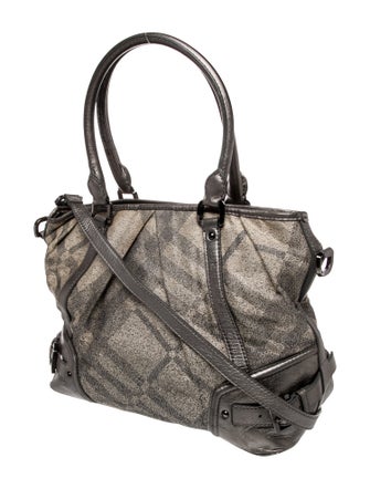 Burberry Canvas Top Handle Bag