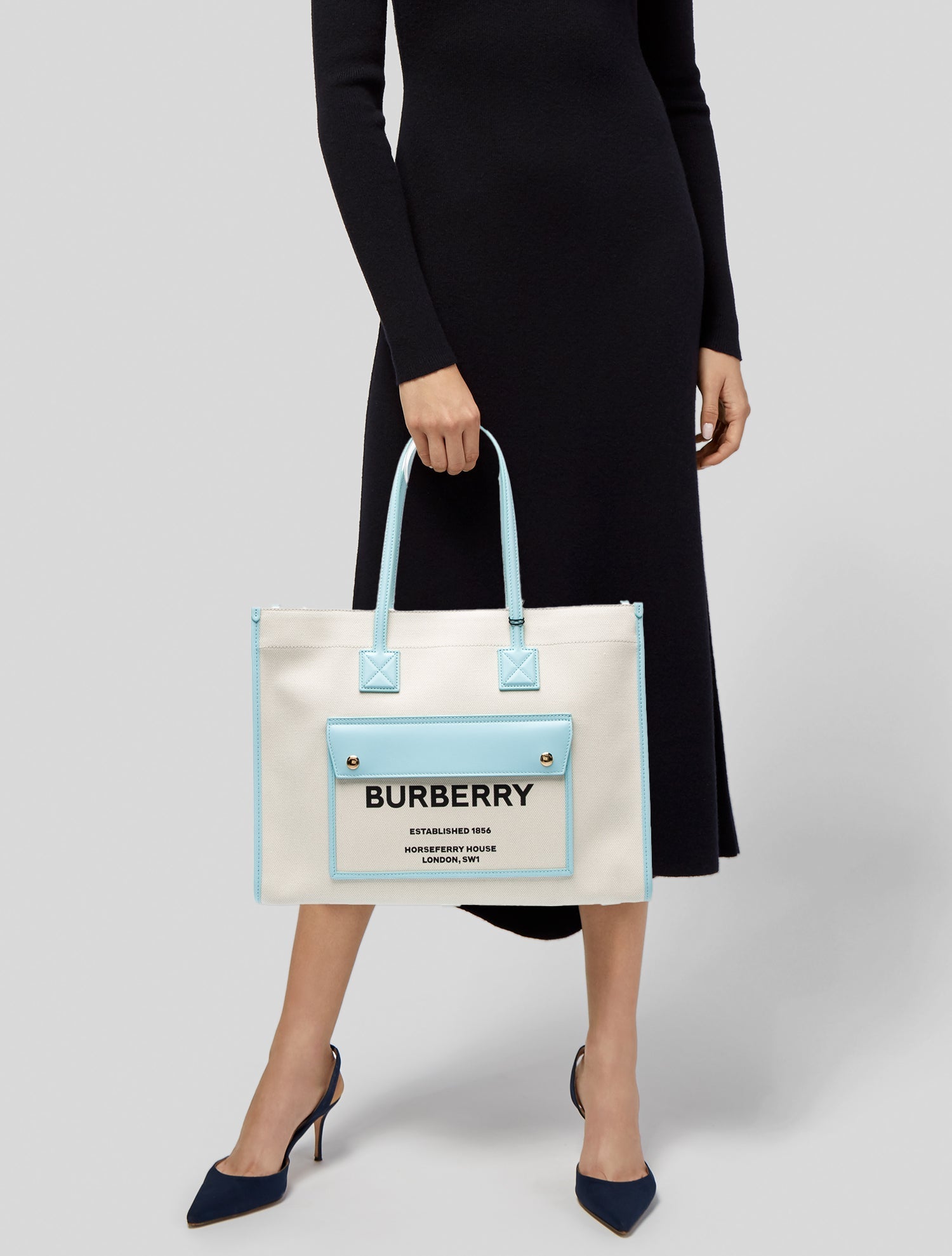 Burberry Canvas Medium Freya Tote Medium