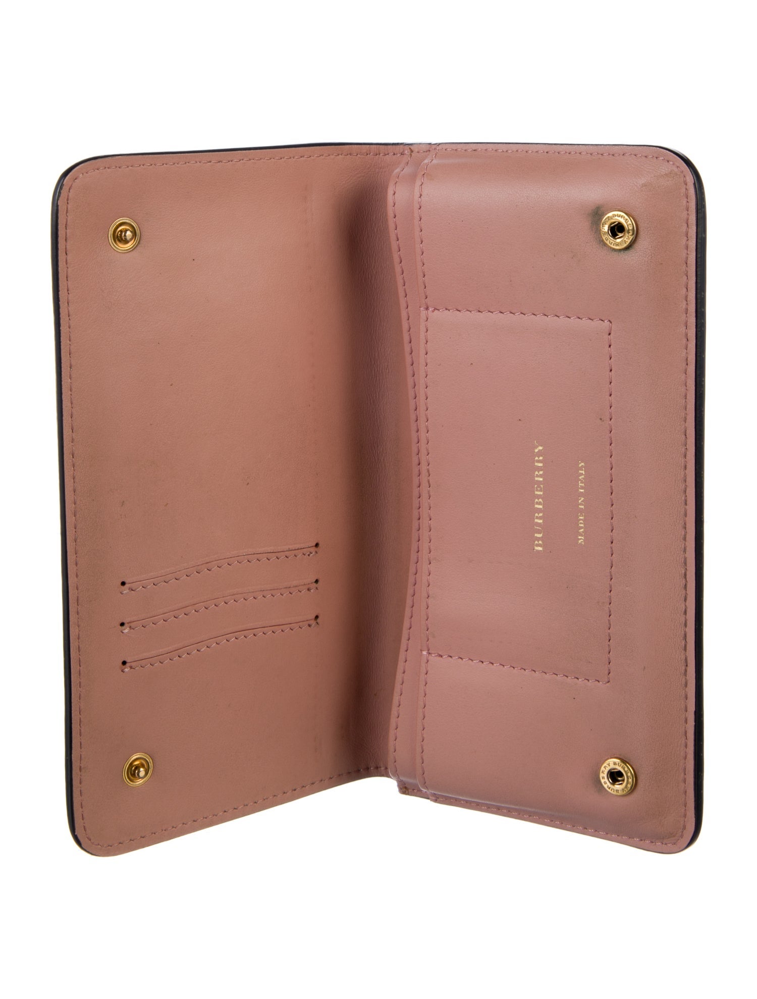 Burberry Leather Printed Bifold Wallet