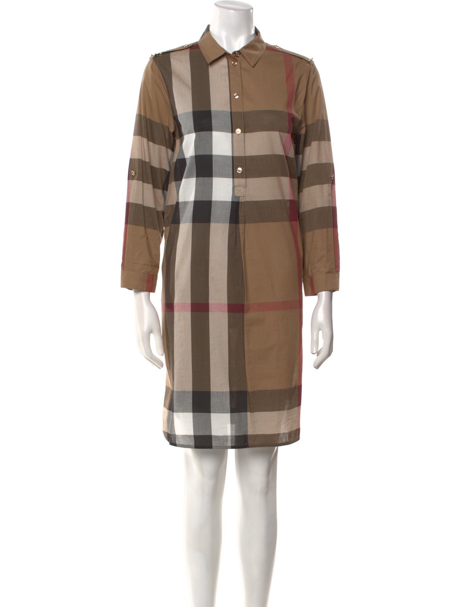 Burberry Plaid Print Mini Dress