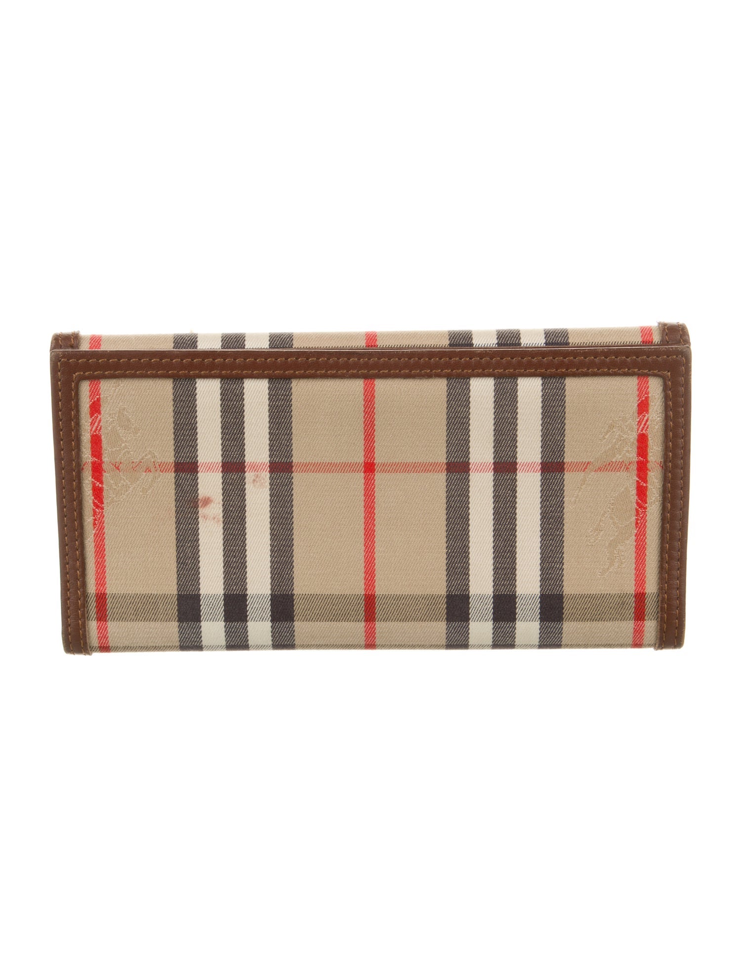 Burberry Horseferry Check Pattern Canvas Continental Wallet