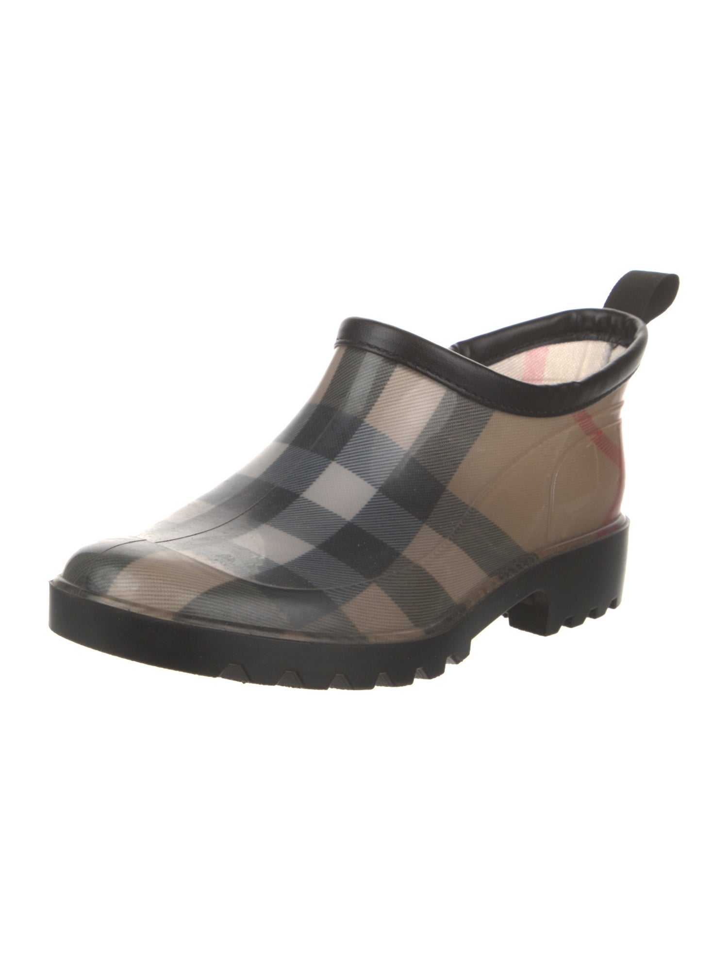 Burberry Nova Check Pattern Rubber Rain Boots