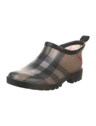 Burberry Nova Check Pattern Rubber Rain Boots