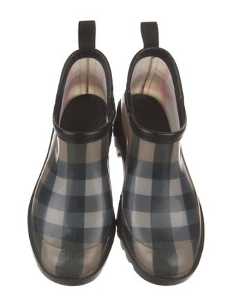 Burberry Nova Check Pattern Rubber Rain Boots