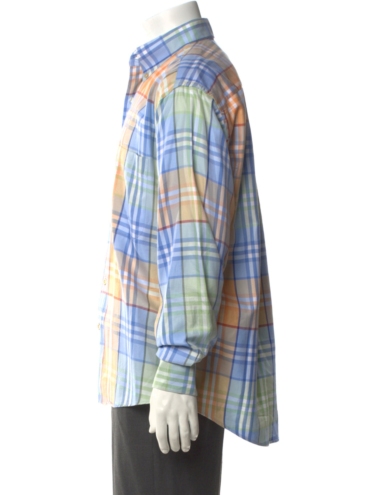 Burberry London Plaid Print Long Sleeve Shirt