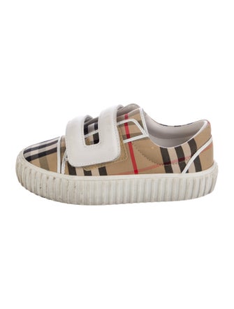 Burberry Boys Check Pattern Velcro Sneaker
