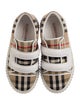 Burberry Boys Check Pattern Velcro Sneaker