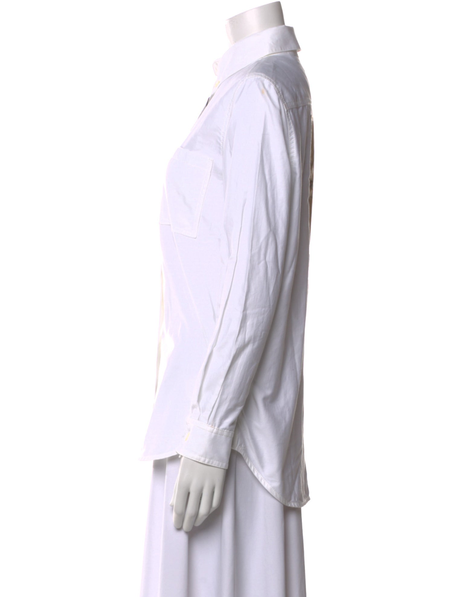 Burberry Long Sleeve Button-Up Top