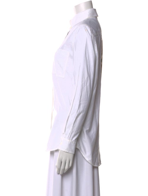 Burberry Long Sleeve Button-Up Top