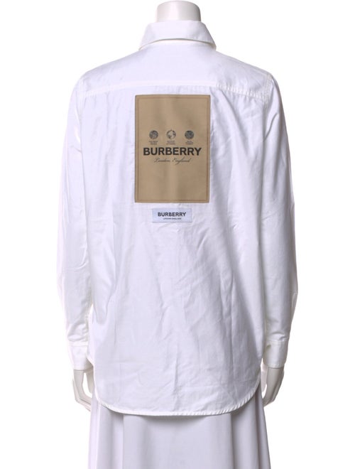 Burberry Long Sleeve Button-Up Top