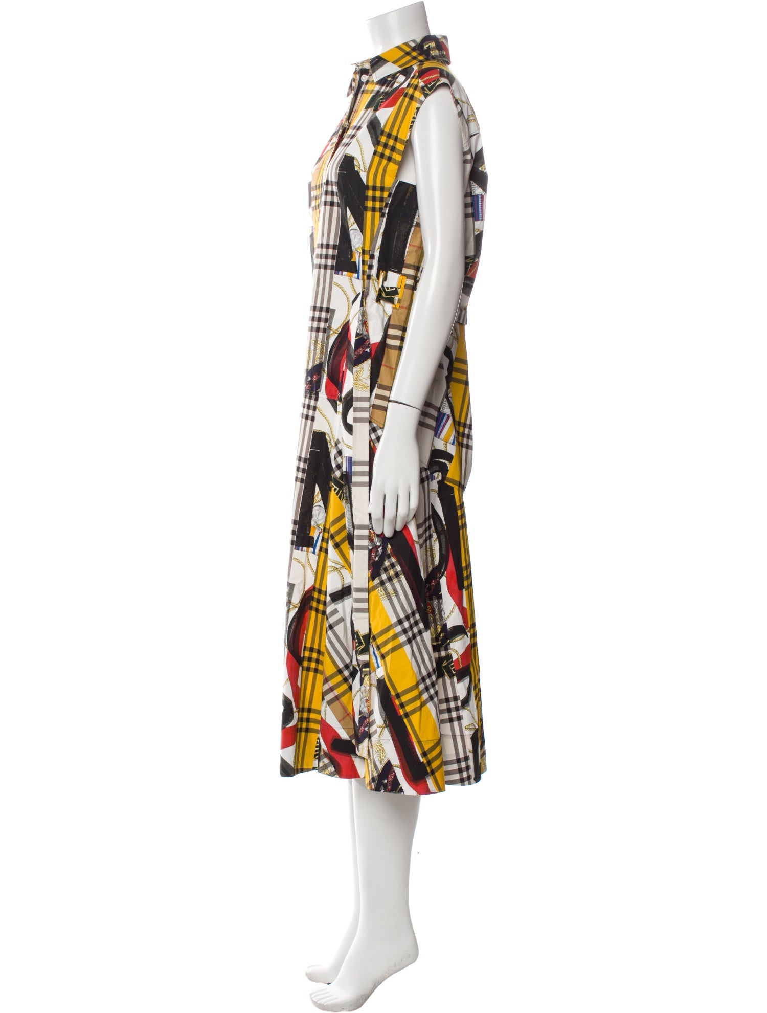 Burberry Plaid Print Midi Length Dress w/ Tags