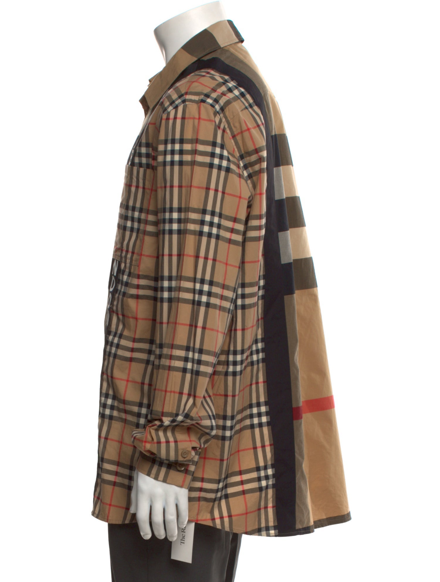 Burberry Exploded Check Pattern Long Sleeve Dress Shirt