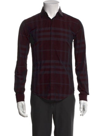 Burberry Nova Check Pattern Long Sleeve Shirt