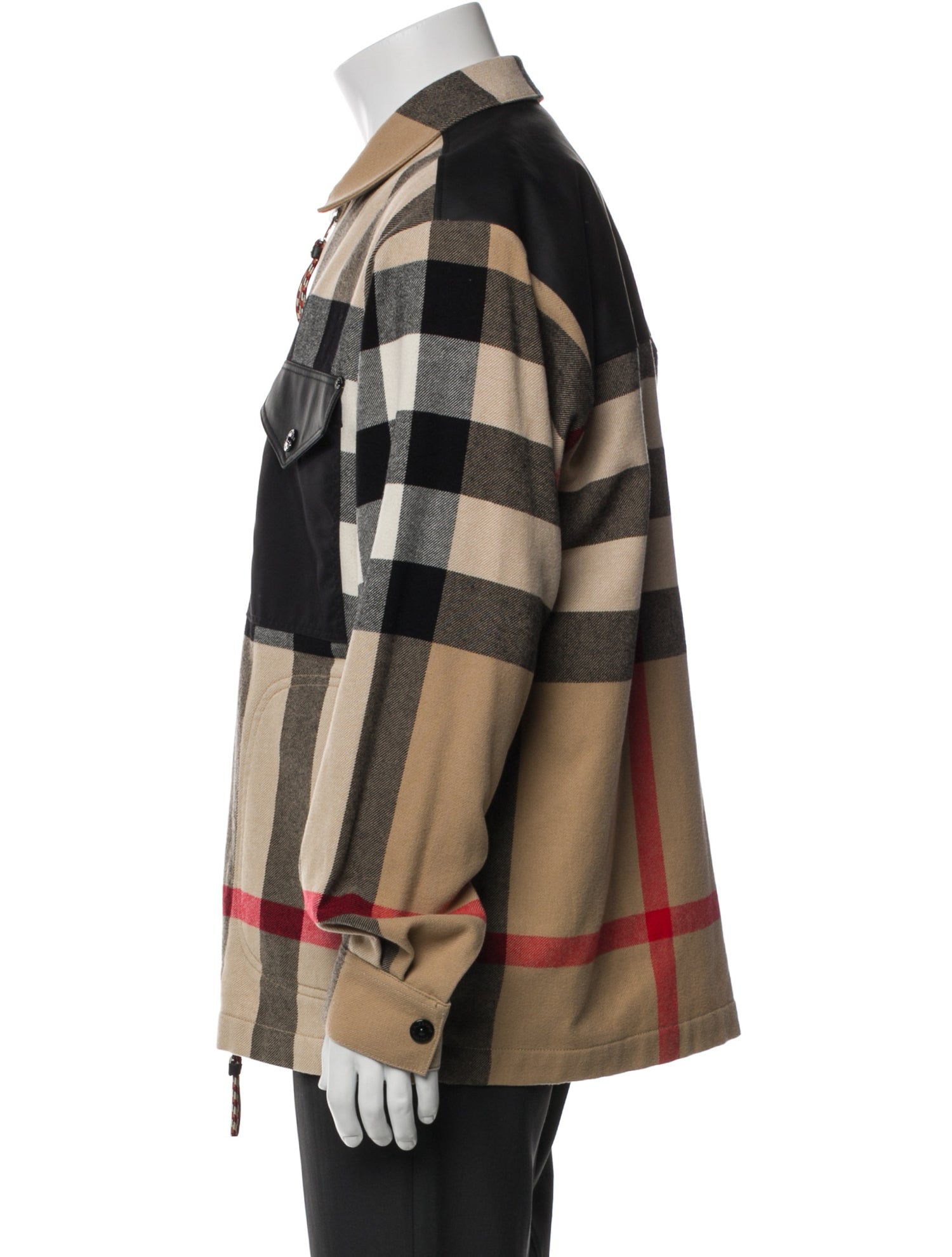 Burberry Exploded Check Pattern Wool Jacket