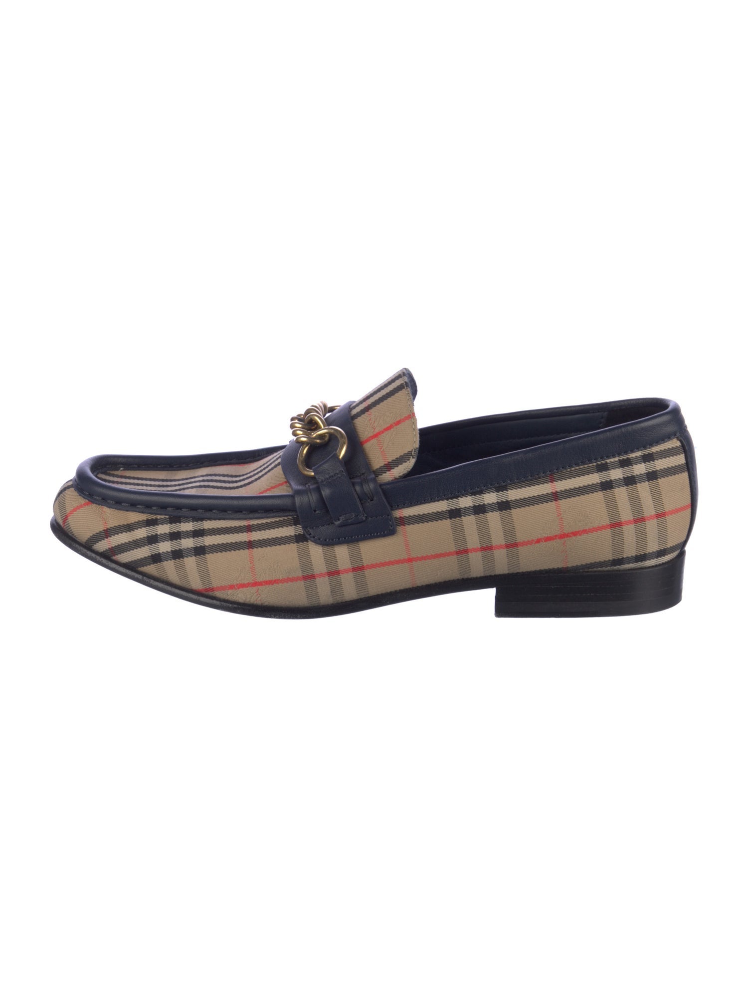 Burberry House Check Pattern Canvas Loafers