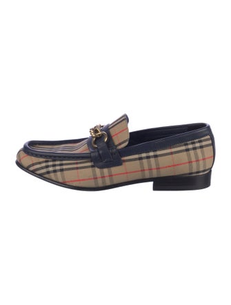 Burberry House Check Pattern Canvas Loafers