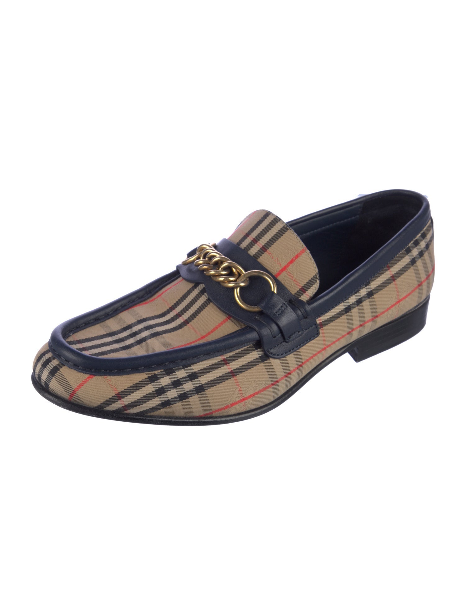 Burberry House Check Pattern Canvas Loafers