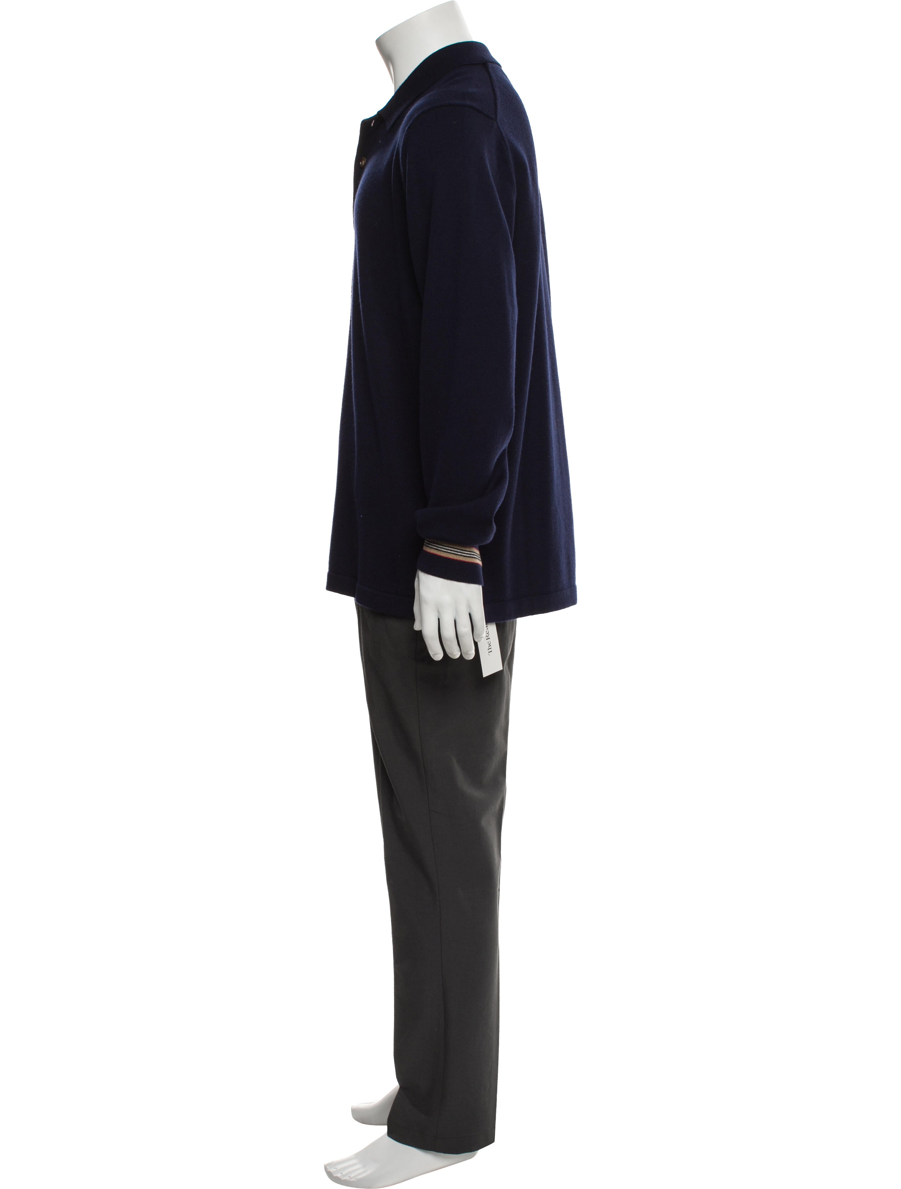 Burberry Exploded Check Pattern Wool Polo Sweater