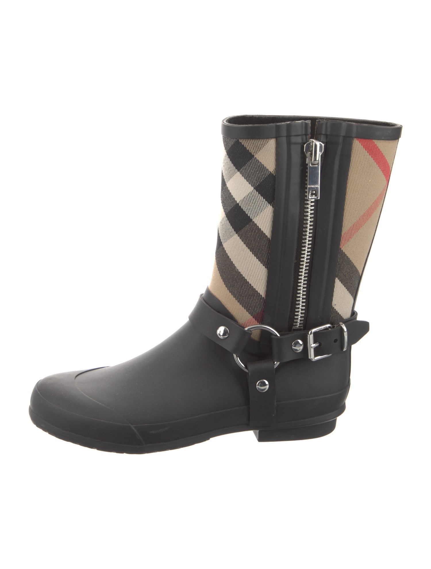 Burberry Exploded Check Pattern Rubber Rain Boots