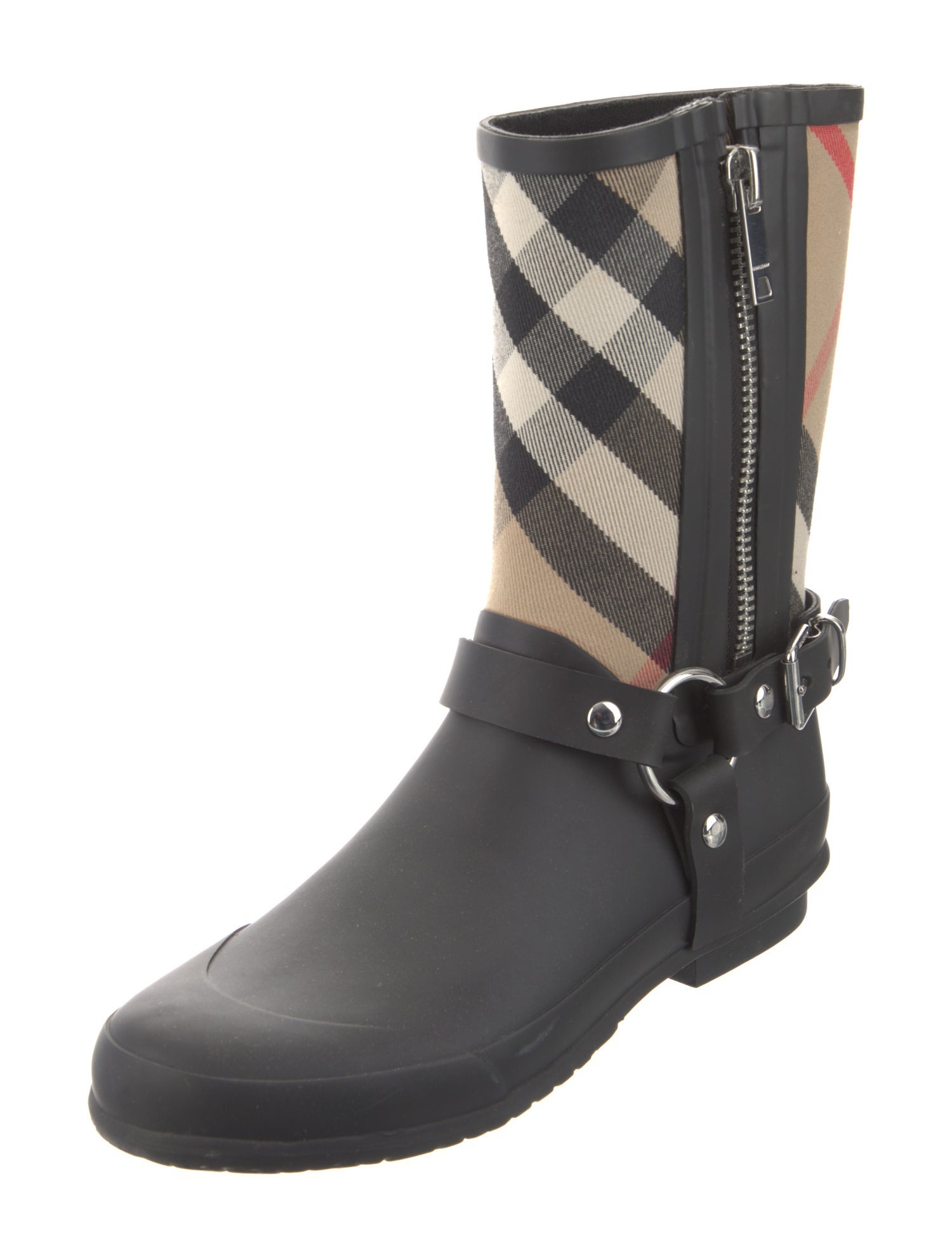 Burberry Exploded Check Pattern Rubber Rain Boots