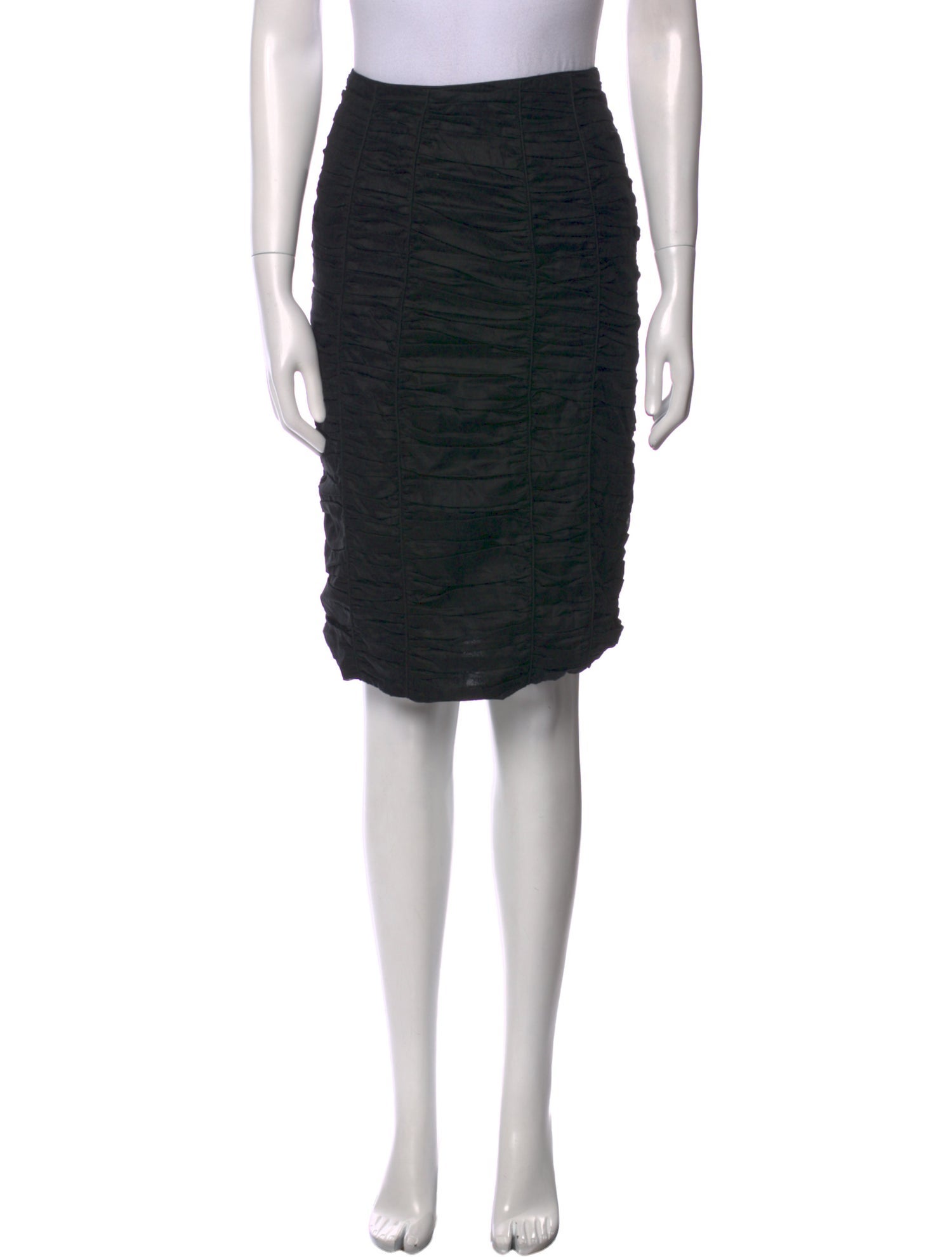 Burberry Pleated Accents Knee-Length Skirt