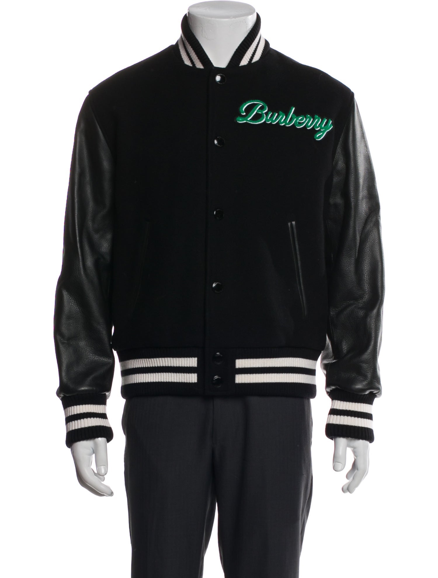 Burberry Wool Striped Varsity Jacket