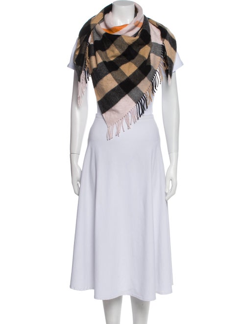 Burberry Cashmere Nova Check Pattern Shawl