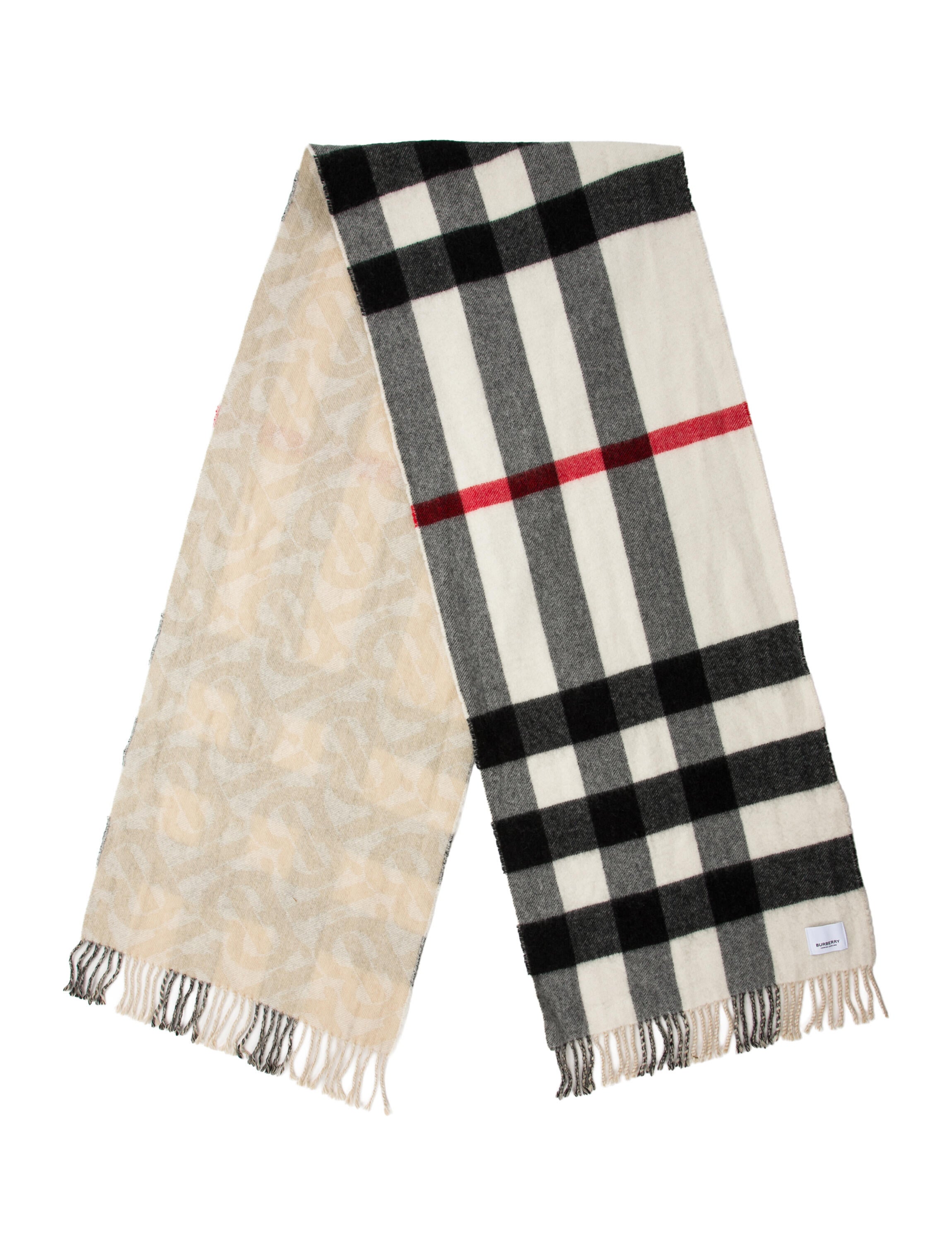 Burberry Cashmere House Check Pattern Scarf