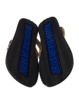 Burberry Plaid Print Slides